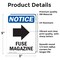 Signmission Fuse Magazine (Right Arrow) Sign With Symbol, 3.5 in W x Rectangle, Vinyl Decal OS-2PACK-NS-D-35-V-12979 - alternate 6